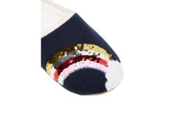 Joules Slippet Navy Sequin Rainbow Faux Fur Lined Ballet Slippers -Fashion Shoe Store joules slippet navy sequin rainbow faux fur lined ballet slippers 199807
