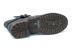 Mustang 1265-515 Medium Brown Textured Faux Leather Low Heel Western Ankle Boots -Fashion Shoe Store mustang 1265 515 medium brown textured faux leather low heel western ankle boots 82538