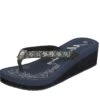 Mustang 1281-704 Navy Blue Low Wedge Heel Rhinestone Flower Flip Flops Sandals 2 Mustang 1281-704 Navy Blue Low Wedge Heel Rhinestone Flower Flip Flops Sandals -Fashion Shoe Store mustang 1281 704 navy blue low wedge heel rhinestone flower flip flops sandals 108430