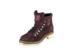 Mustang 2871-501 Bordeaux Burgundy Suede Lace Up Low Heel Ankle Boots