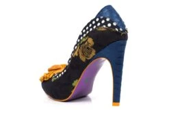 Poetic Licence Ursula Navy Floral Polka Dot Stiletto High Heel Court Shoes -Fashion Shoe Store poetic licence ursula navy floral polka dot stiletto high heel court shoes 38184
