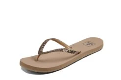 Reef Stargazer Gemstone Beige Gold Glitter Women’s Flip Flops