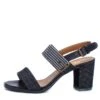 Refresh 69598 Navy Denim High Block Heel Open Toe Sandals -Fashion Shoe Store refresh 69598 navy denim high block heel open toe sandals 147513