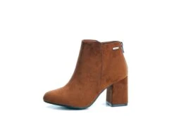 Refresh Camel Brown Faux Suede Block Heel Ankle Boots 69286