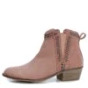 Refresh Nude Pink Faux Suede Low Block Heel Ankle Boots 69321 -Fashion Shoe Store refresh nude pink faux suede low block heel ankle boots 69321 128156