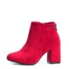 Refresh Red Faux Suede Block Heel Ankle Boots 69286 -Fashion Shoe Store refresh red faux suede block heel ankle boots 69286 128078