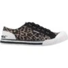 Rocket Dog Jazzin Tampa Leopard Print Low Top Canvas Trainers -Fashion Shoe Store rocket dog jazzin tampa leopard print low top canvas trainers 230223