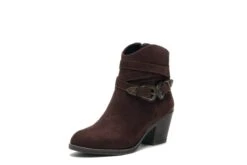 Rocket Dog Sadea Tribal Brown Coast Fabric Faux Suede Mid Block Heel Ankle Boots