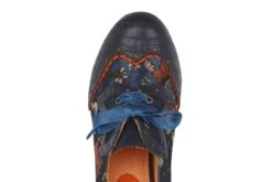 Ruby Shoo Daisy Cyan Turquoise Navy Blue Floral High Heel Lace Up Brogue Shoes -Fashion Shoe Store ruby shoo daisy cyan turquoise navy blue floral high heel lace up brogue shoes 124007