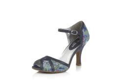 Ruby Shoo Eliza Blue Floral High Heel Peep Toe Sandals