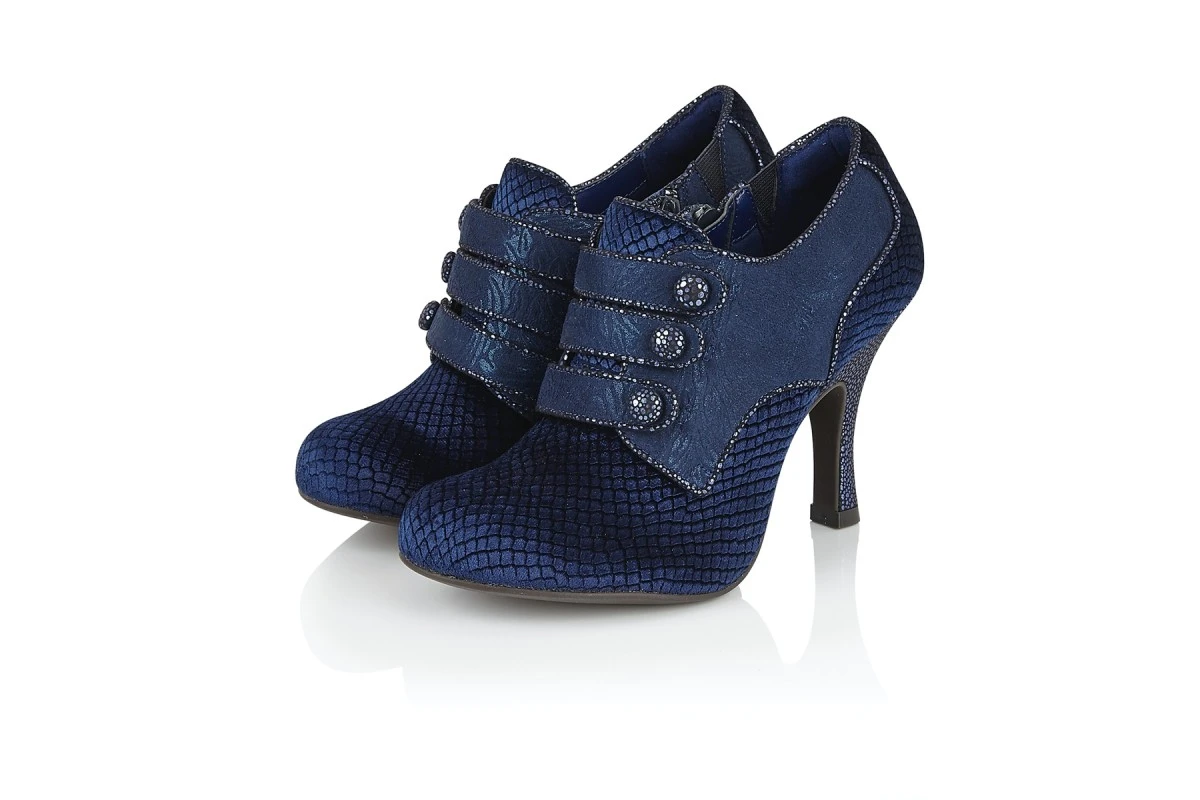 Ruby Shoo Octavia Navy Blue Velvet High Heel Shoes 4 Ruby Shoo Octavia Navy Blue Velvet High Heel Shoes - Image 2