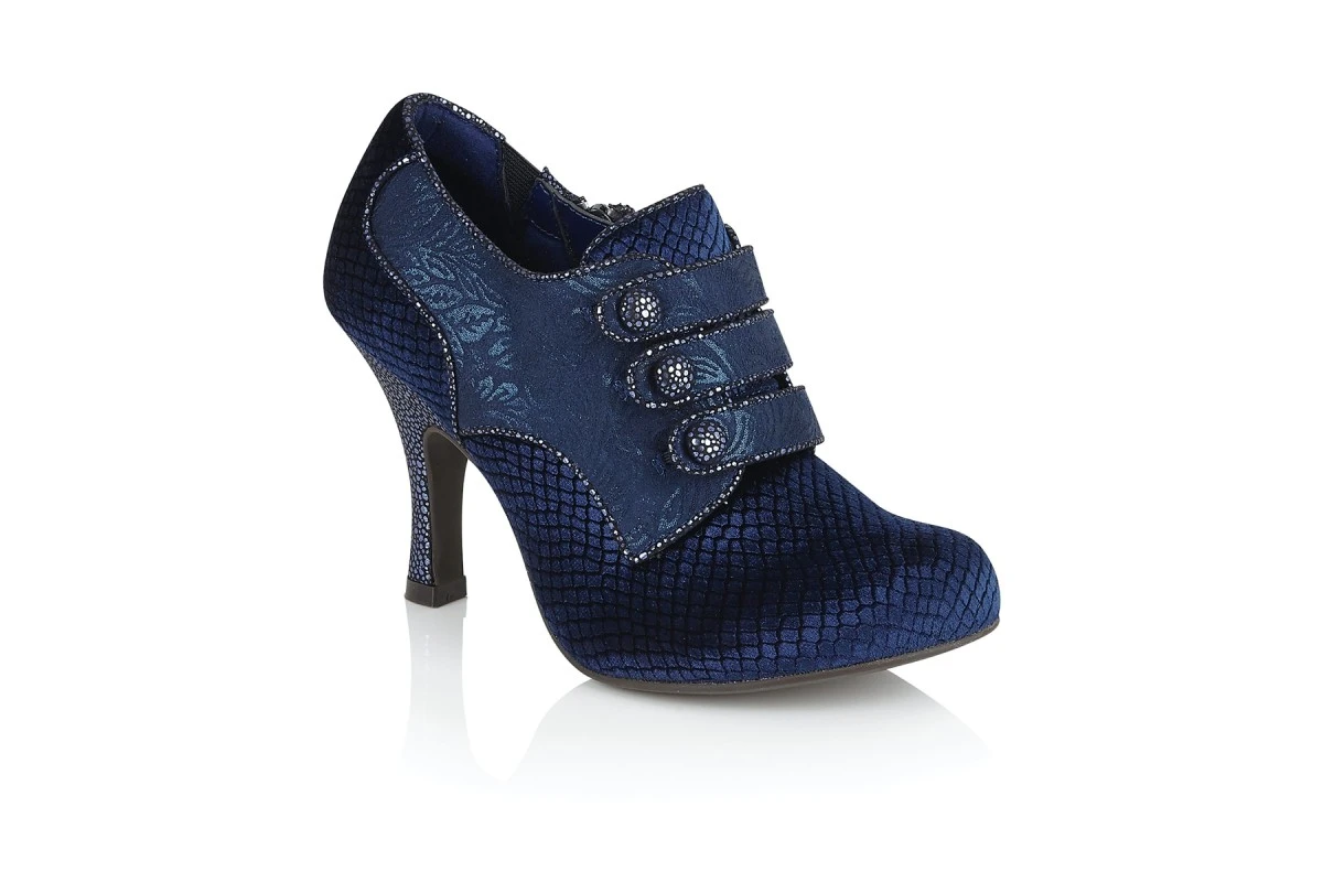 Ruby Shoo Octavia Navy Blue Velvet High Heel Shoes 3 Ruby Shoo Octavia Navy Blue Velvet High Heel Shoes