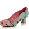 Ruby Shoo Paula Mint Coral Floral Union Jack Mid Heel Court Shoes 1 Ruby Shoo Paula Mint Coral Floral Union Jack Mid Heel Court Shoes -Fashion Shoe Store ruby shoo paula mint coral floral union jack mid heel court shoes 97558