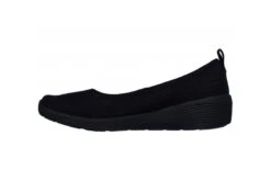 Skechers Arya Airy Days Black Crochet Memory Foam Wedge Shoes -Fashion Shoe Store skechers arya airy days black crochet memory foam wedge shoes 239477