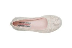 Skechers Arya Airy Days Natural Cream Crochet Memory Foam Wedge Shoes -Fashion Shoe Store skechers arya airy days natural cream crochet memory foam wedge shoes 166136