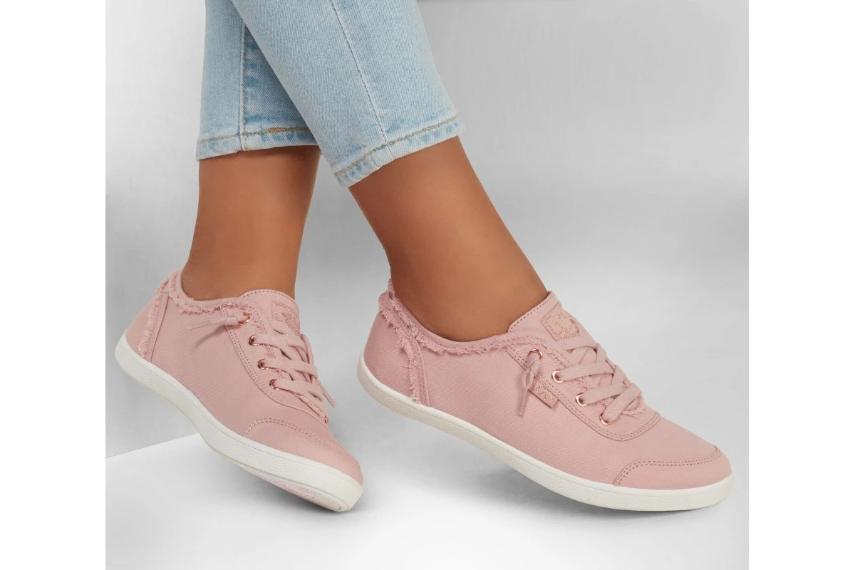 Skechers Bobs B Cute Rose Pink Canvas Memory Foam Trainers 7 Skechers Bobs B Cute Rose Pink Canvas Memory Foam Trainers - Image 5