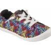 Skechers Bobs Beach Bingo Down With Love Heart Print Memory Foam Vegan Canvas Trainers -Fashion Shoe Store skechers bobs beach bingo down with love heart print memory foam canvas vegan trainers 242287