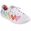 Skechers Bobs Beach Bingo Luv Almighty White Multi Heart Print Canvas Trainers -Fashion Shoe Store skechers bobs beach bingo luv almighty white multi heart print canvas trainers 399284