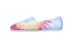 Skechers Bobs Plush Grateful Day Pink Multi Tie Dye Memory Foam Flat Shoes