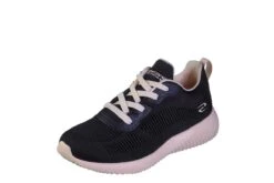 Skechers Bobs Squad Summer Haze Black Pink Memory Foam Low Top Trainers