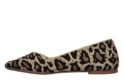 Skechers Cleo Claw-Some Natural Leopard Print Stretch Fit Memory Foam Ballet Shoes -Fashion Shoe Store skechers cleo claw some natural leopard print stretch fit memory foam ballet shoes 138343