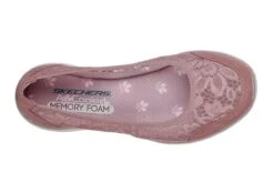 Skechers Microburst Sweet Bloom Mauve Pink Floral Memory Foam Ballet Shoes -Fashion Shoe Store skechers ez flex 3 0 majesty light pink floral memory foam flat ballet shoes1 93152