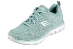 Skechers Flex Appeal 2.0 High Energy Sage Green Memory Foam Trainers