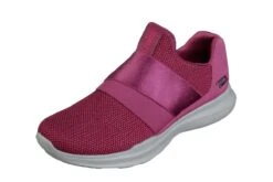 Skechers Go Run Mojo Mania Pink Slip On Trainers Shoes