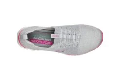 Skechers Luminate She’s Magnificent Light Grey Hot Pink Memory Foam Low Top Trainers -Fashion Shoe Store skechers luminate she s magnificent light grey hot pink memory foam low top trainers 245722