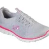 Skechers Luminate She’s Magnificent Light Grey Hot Pink Memory Foam Low Top Trainers -Fashion Shoe Store skechers luminate she s magnificent light grey hot pink memory foam low top trainers 245723