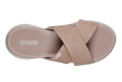 Skechers On The Go 600 Glistening Rose Gold Cross Strap Comfort Sandals 10 Skechers On The Go 600 Glistening Rose Gold Cross Strap Comfort Sandals -Fashion Shoe Store skechers on the go 600 glistening rose gold cross strap comfort sandals 143668