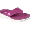 Skechers On The Go 600 Sunny Fuchsia Purple Comfort Sandals Flip Flops -Fashion Shoe Store skechers on the go 600 sunny fuchsia purple comfort sandals flip flops 390375