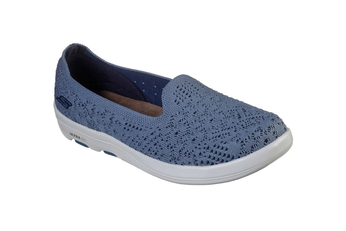 Skechers On The Go Bliss Elation Blue Floral Lace Slip On Comfort Shoes 3 Skechers On The Go Bliss Elation Blue Floral Lace Slip On Comfort Shoes