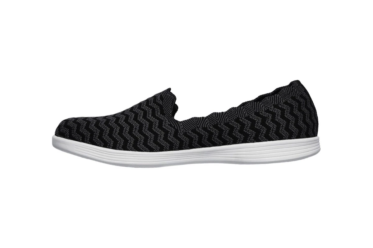 Skechers On The Go Dreamy Wavy Black Grey Stripe Flat Comfort Shoes 4 Skechers On The Go Dreamy Wavy Black Grey Stripe Flat Comfort Shoes - Image 2