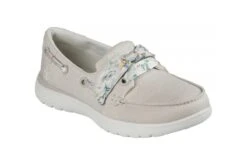 Skechers On The Go Flex Cast Away Natural Floral Comfort Boat Shoes