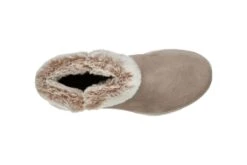 Skechers On The Go Joy Savvy Dark Taupe Suede Faux Fur Ankle Boots -Fashion Shoe Store skechers on the go joy savvy dark taupe suede faux fur ankle boots 176001