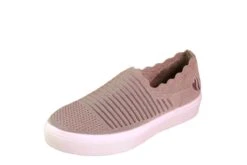 Skechers Poppy Breezy Street Blush Pink Slip On Memory Foam Trainers