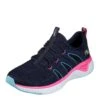 Skechers Solar Fuse Electric Pulse Navy Hot Pink Slip On Memory Foam Trainers -Fashion Shoe Store skechers solar fuse electric pulse navy hot pink slip on memory foam trainers 120861