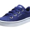 Skechers Street Hi Lites Satin Stoppers Navy Canvas Memory Foam Trainers -Fashion Shoe Store skechers street hi lites satin stoppers navy canvas memory foam trainers 79490