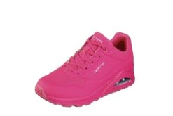 Skechers Street Uno Night Shades Hot Pink Neon Memory Foam Low Top Trainers