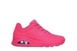 Skechers Street Uno Night Shades Hot Pink Neon Memory Foam Low Top Trainers -Fashion Shoe Store skechers street uno night shades hot pink neon memory foam low top trainers 137700