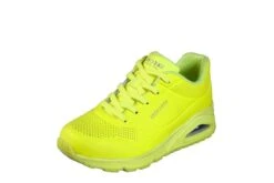 Skechers Street Uno Night Shades Neon Yellow Memory Foam Low Top Trainers
