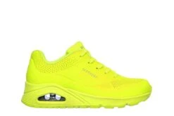 Skechers Street Uno Night Shades Neon Yellow Memory Foam Low Top Trainers -Fashion Shoe Store skechers street uno night shades neon yellow memory foam low top trainers 137851