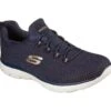 Skechers Summits Bright Bezel Navy Rose Gold Memory Foam Low Top Trainers -Fashion Shoe Store skechers summits bright bezel navy rose gold memory foam low top trainers 175972