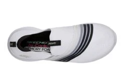 Skechers Ultra Flex Brightful Day White Black Memory Foam Slip On Trainers -Fashion Shoe Store skechers ultra flex brightful day white black memory foam slip on trainers 93584