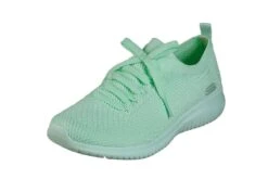 Skechers Ultra Flex Pastel Party Mint Green Memory Foam Womens Trainers