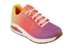 Skechers Uno 2 Colour Waves Pink Multi Ombre Memory Foam Vegan Trainers