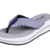 Skechers Upgrades Sailin Navy White Stripe Wedge Flip Flops Sandals 2 Skechers Upgrades Sailin Navy White Stripe Wedge Flip Flops Sandals -Fashion Shoe Store skechers upgrades sailin navy white stripe wedge flip flops sandals 56070