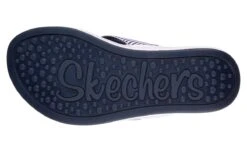 Skechers Upgrades Sailin Navy White Stripe Wedge Flip Flops Sandals -Fashion Shoe Store skechers upgrades sailin navy white stripe wedge flip flops sandals 56072