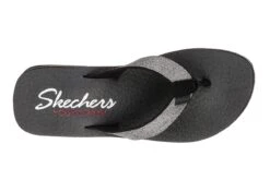 Fashion Shoe Store -Fashion Shoe Store skechers vinyasa unicorn mist black glitter low wedge sandals flip flops 106042